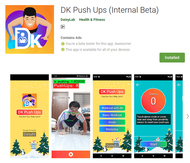 DK Push-Ups - Workout Counter