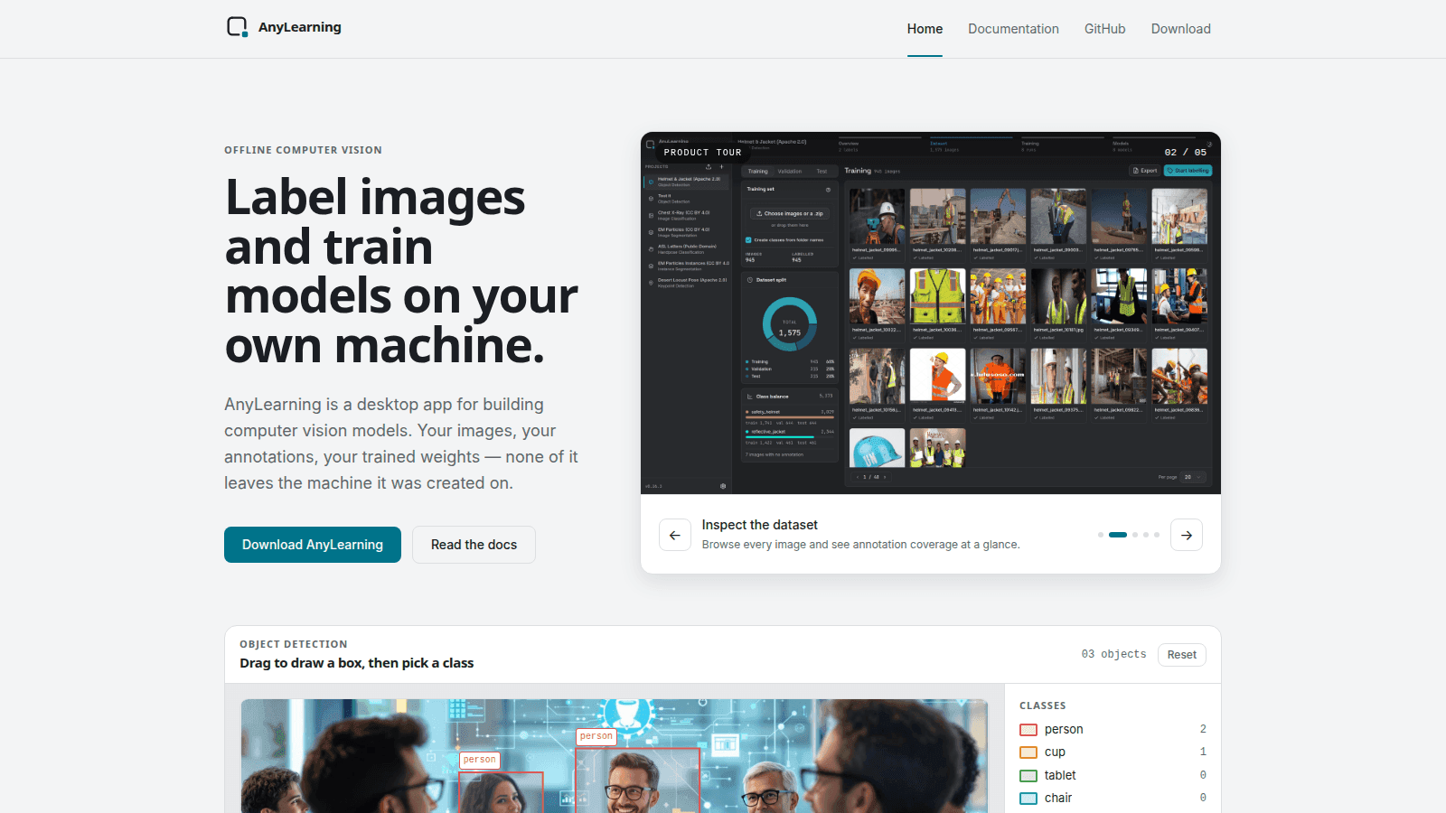 AnyLearning - Offline Data Labeling & Local ML Training
