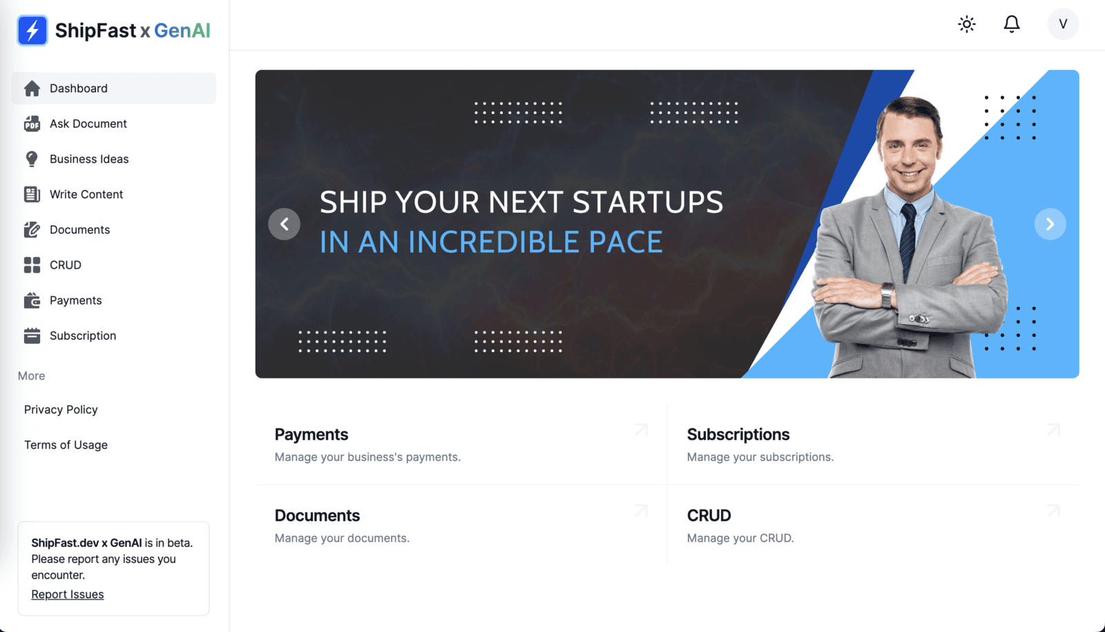 ShipFast - SaaS Base for GenAI Products