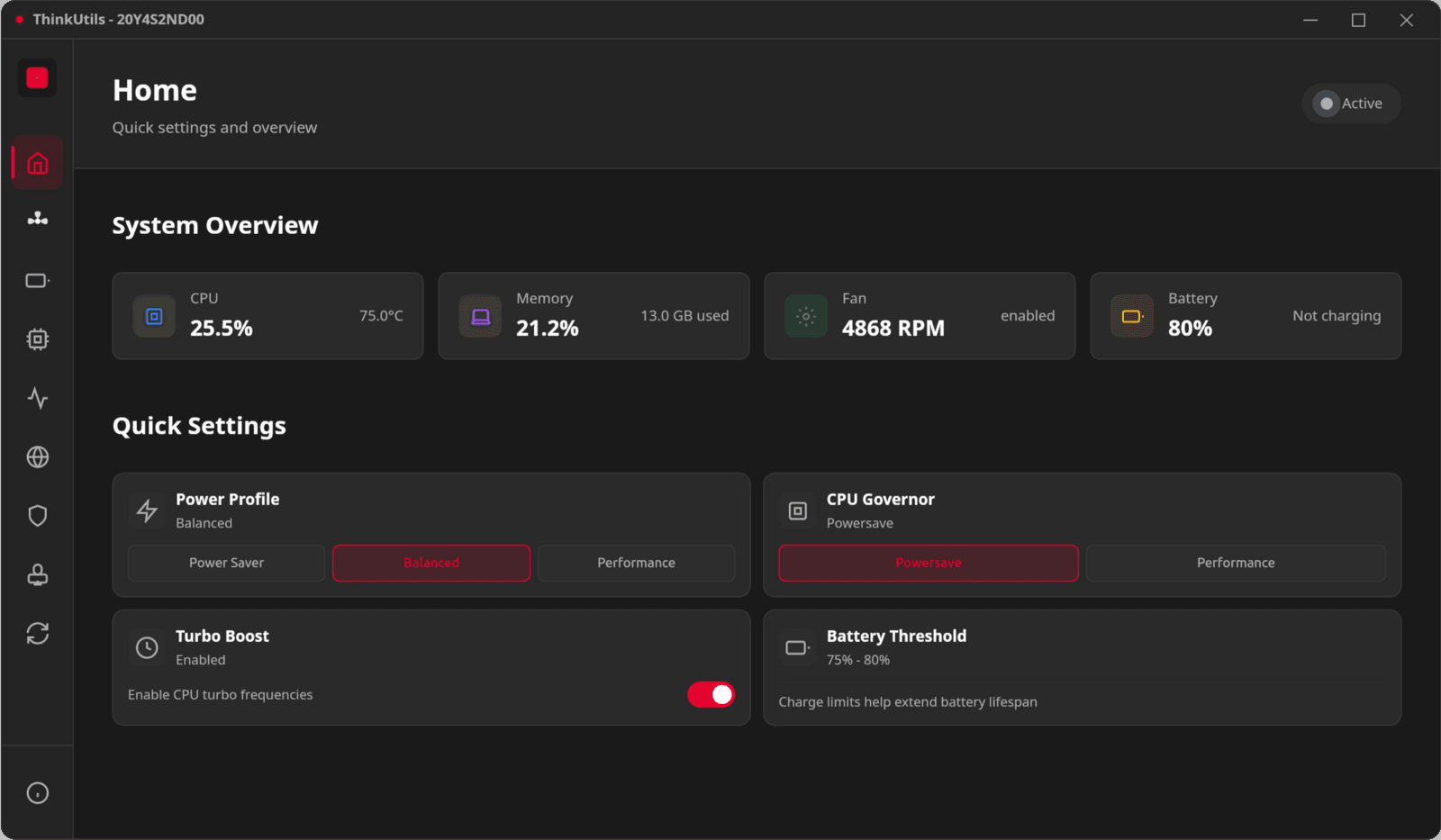 ThinkUtils - ThinkPad Control for Linux