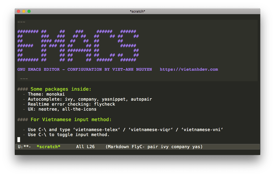 Xây dựng một cấu hình Emacs từ đầu