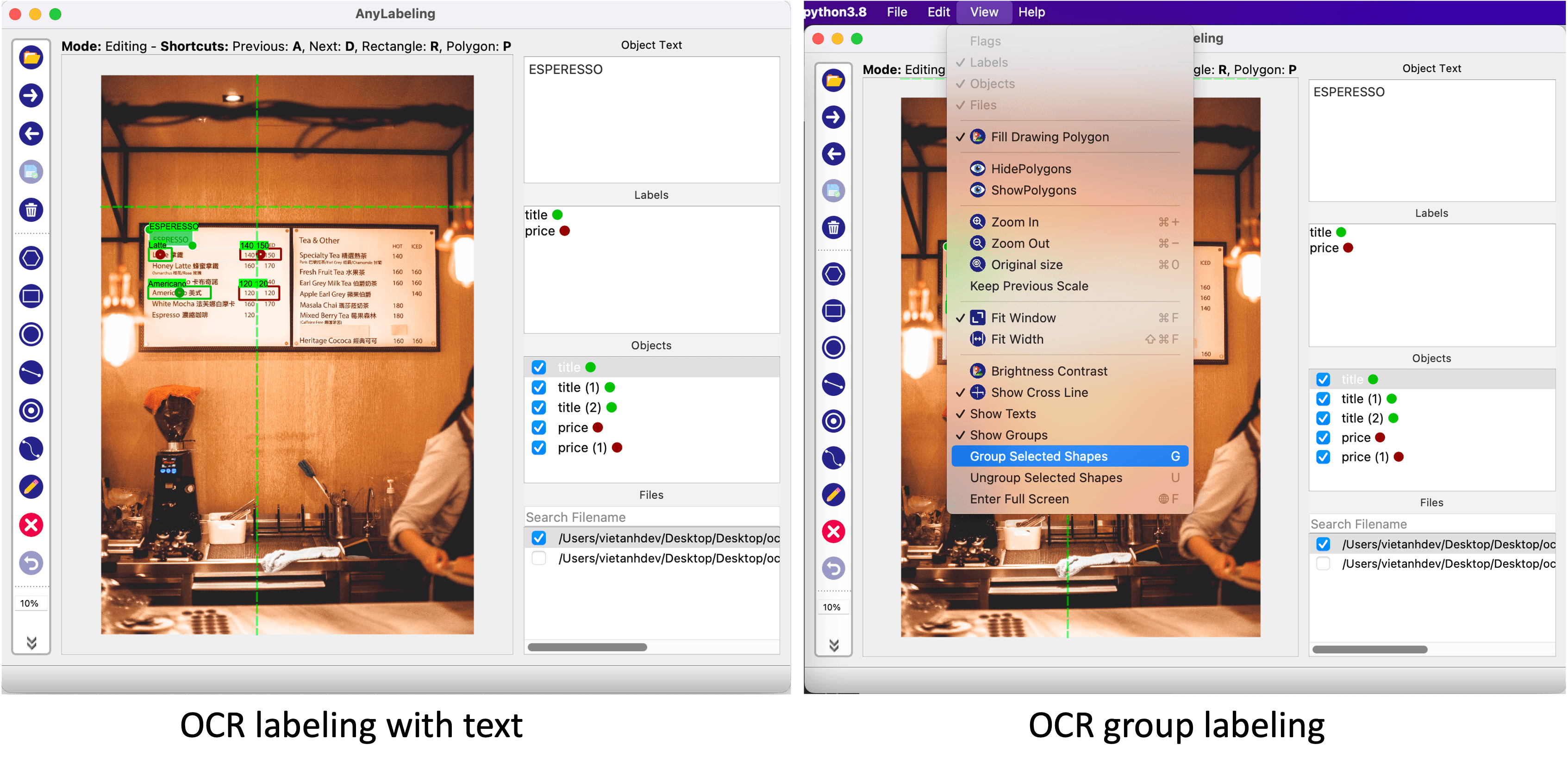 Labelme UI and AnyLabeling UI