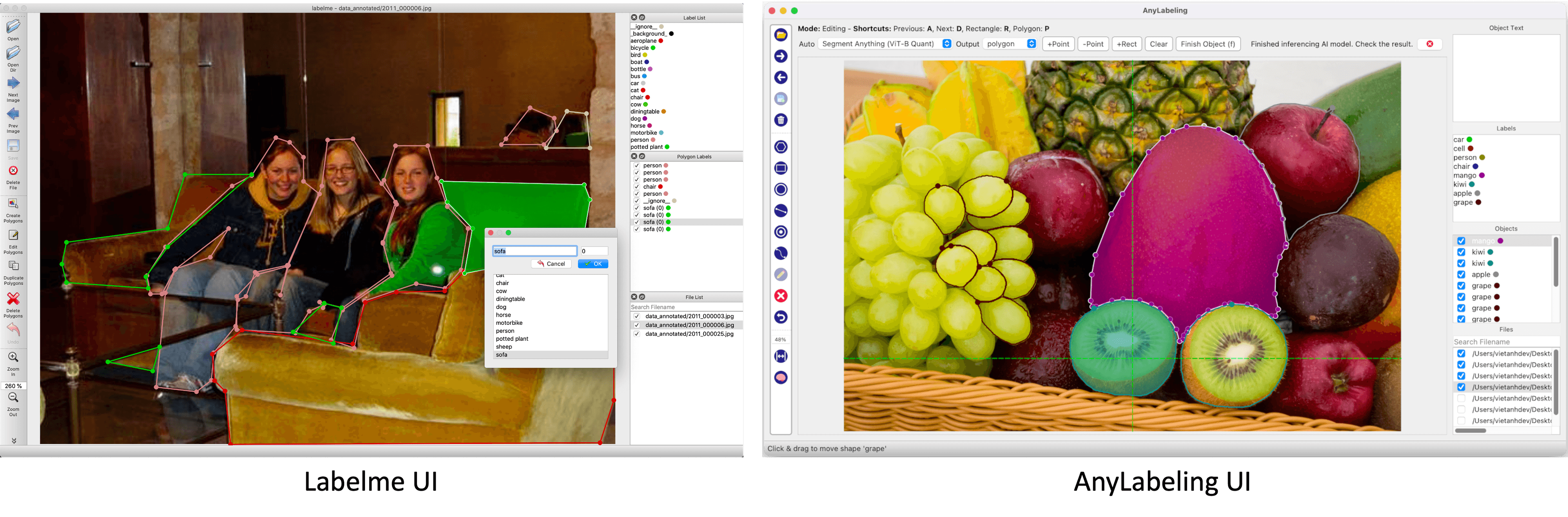 Labelme UI and AnyLabeling UI