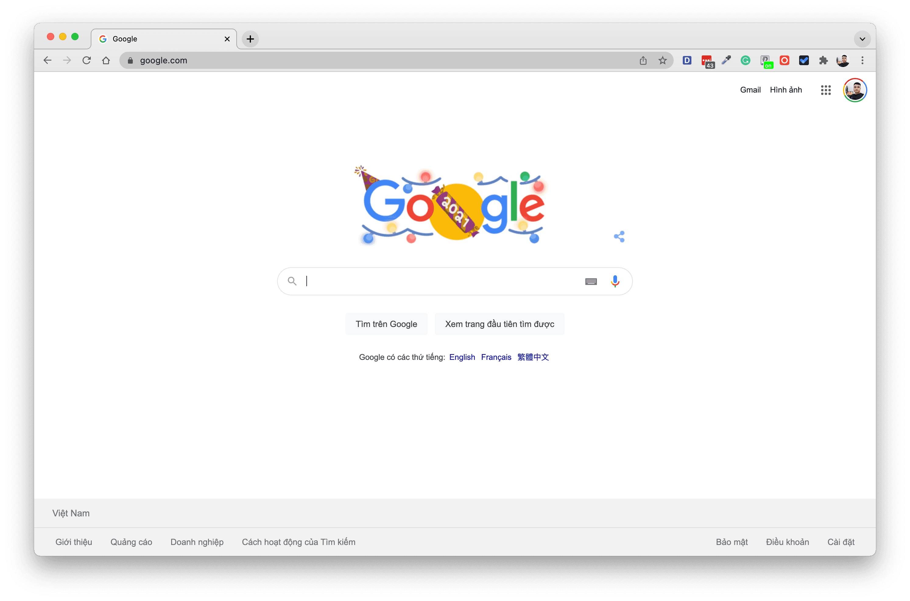 Chrome on my Mac