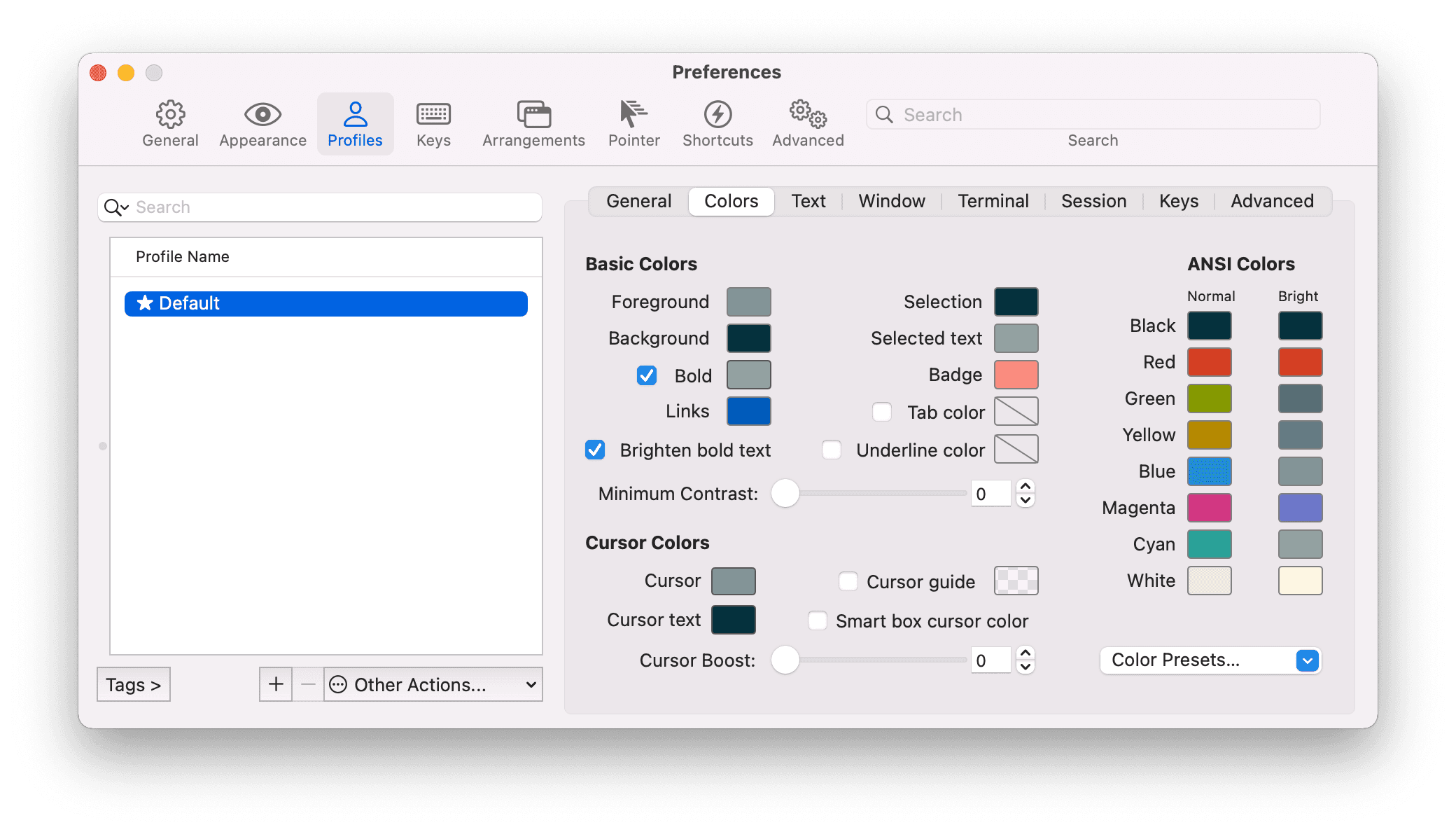 iTerm2 Preferences
