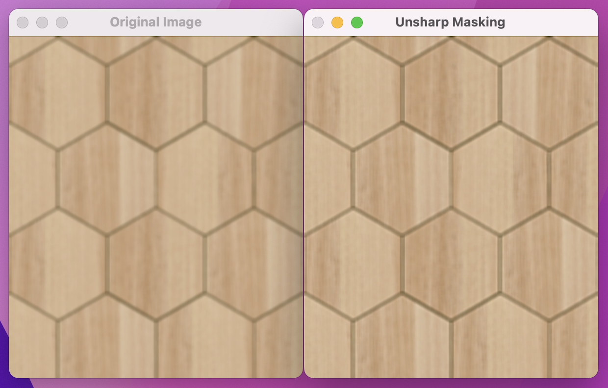 Unsharp masking