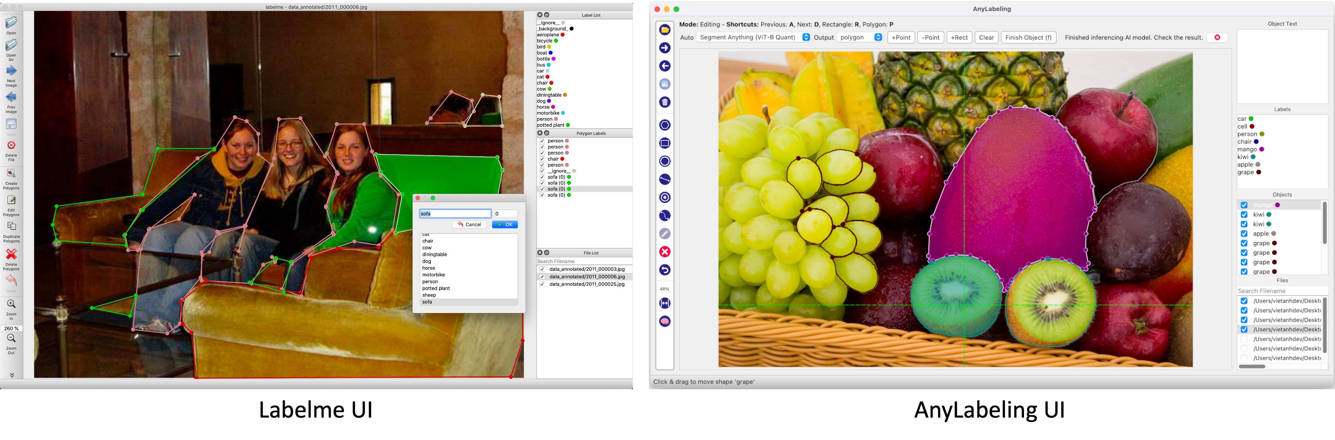 Labelme UI and AnyLabeling UI