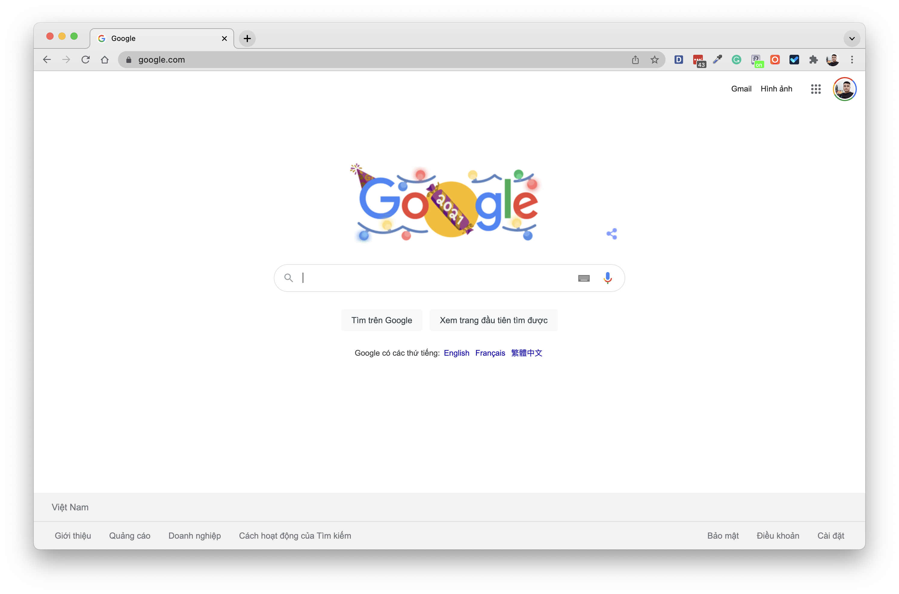 Chrome on my Mac